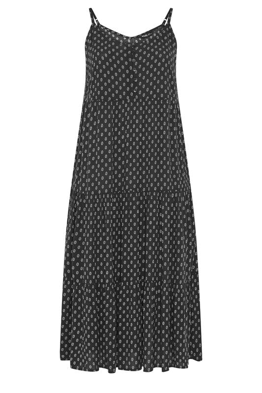 YOURS Plus Size Black Tiered Maxi Dress | Yours Clothing 5
