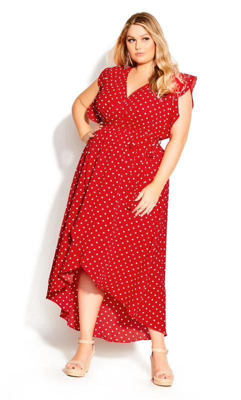 Red Love Polka Dot Maxi Dress 1