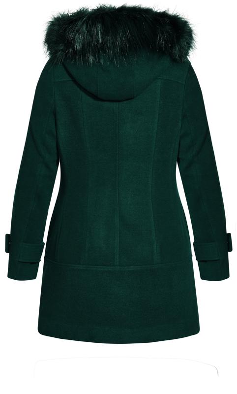 Green Wonderwall Faux Fur Hood Coat 4
