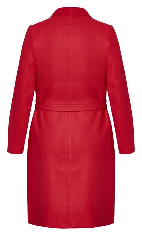 City Chic Red Military Coat 8