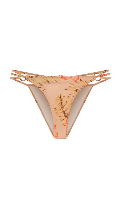 Plus Size Amara Coral Print Bikini Top 2