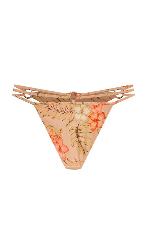 Plus Size Amara Coral Print Bikini Top 3