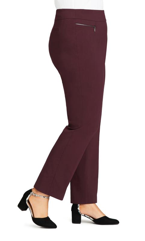 AFITNE Straight Leg Work Trousers for Women UK - Ladies Business Office  Casual Bootcut Flared Yoga Pants Pull On Womens Smart Trousers with Pockets  - 29 Inches Burgundy XS : Amazon.co.uk: Fashion