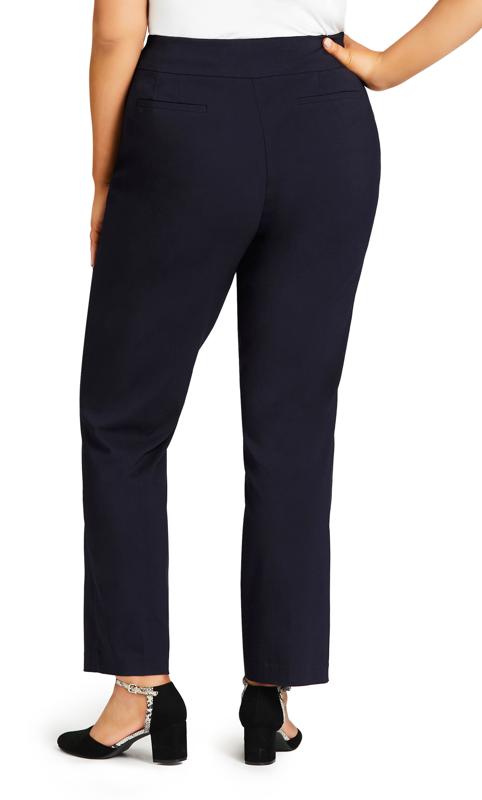 Super Stretch Zip Pocket Straight Leg Tall Length Navy Blue Trouser 4