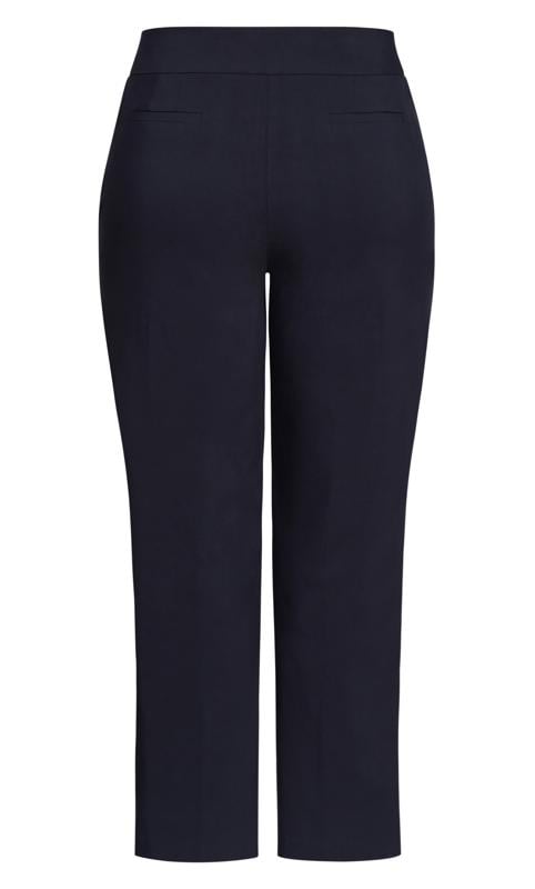 Super Stretch Zip Pocket Straight Leg Tall Length Navy Blue Trouser 7
