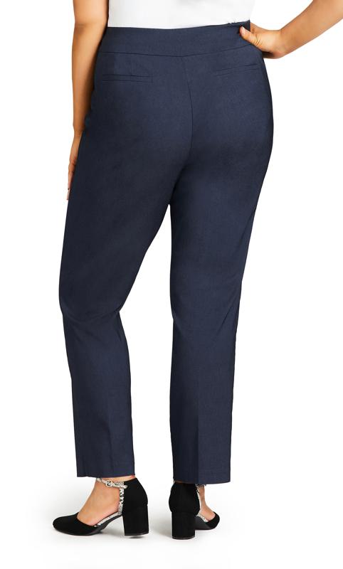 Avenue Blue Super Stretch Zip Trousers 4