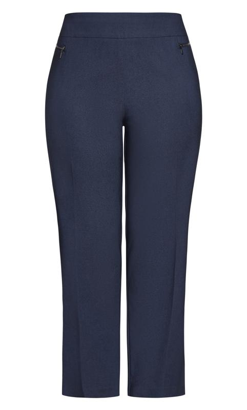 Avenue Blue Super Stretch Zip Trousers 6