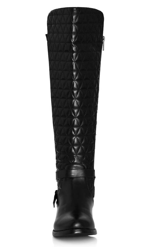 Diana Quilted Tall Wide Width Boot Black 5