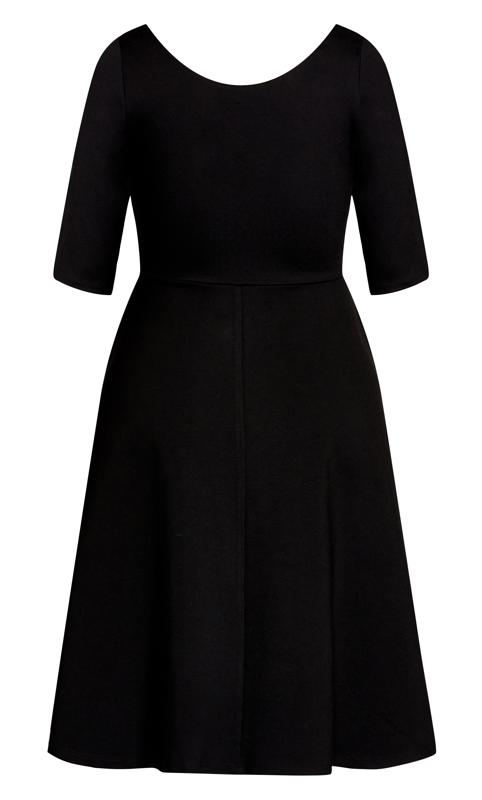 Cute Girl Elbow Sleeve Dress Black 5