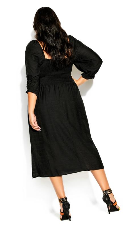 Plus Size Black Fearless Midi Dress 3