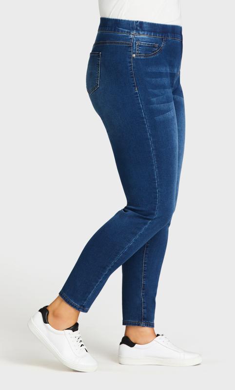 Avenue Blue Mid Wash High Rise Jeggings - Tall 5