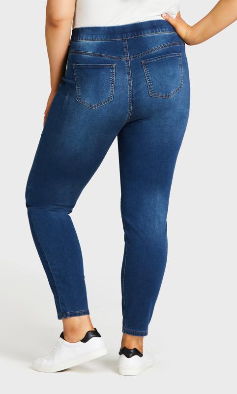 Avenue Blue Mid Wash High Rise Jeggings - Tall 4