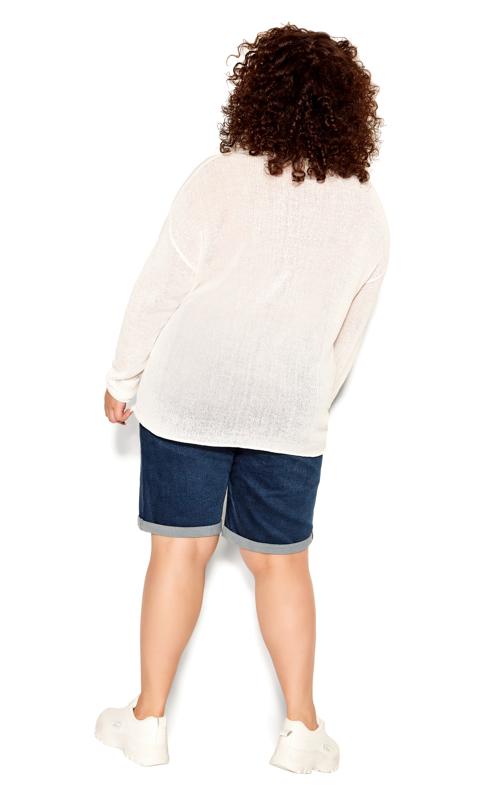 Lori Ivory Long Sleeve Sweater  4