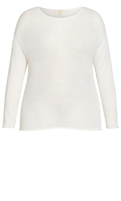 Lori Ivory Long Sleeve Sweater  5