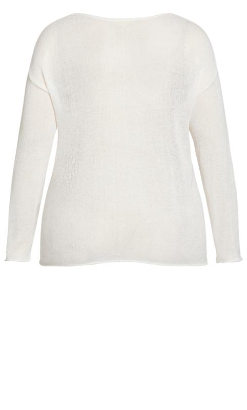 Lori Ivory Long Sleeve Sweater  6