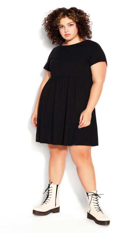 Plus Size Kyra Knit Dress Black 1