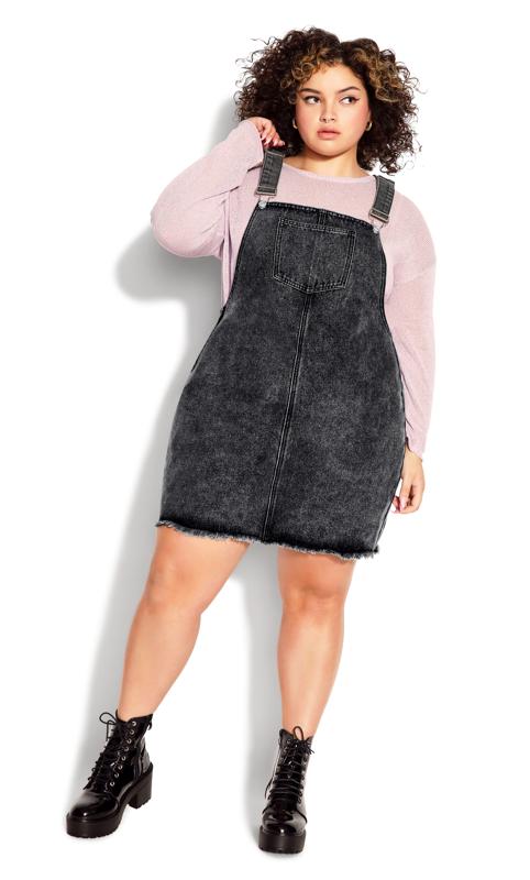 Agnes Orinda Women's Plus Size Regular Fit Fashion Ripped Hem Side Pocket  Denim Suspender Mini Sundress Denim Blue 4x : Target