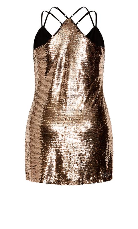 Evans Gold Sequin Dress 5