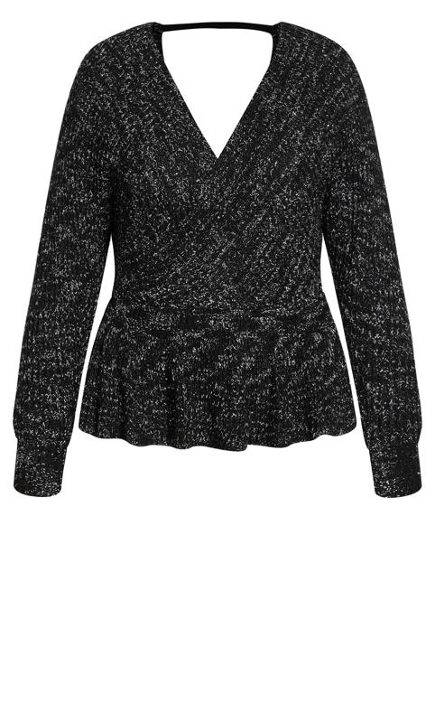 Evans Black & White Wrap Jumper 6