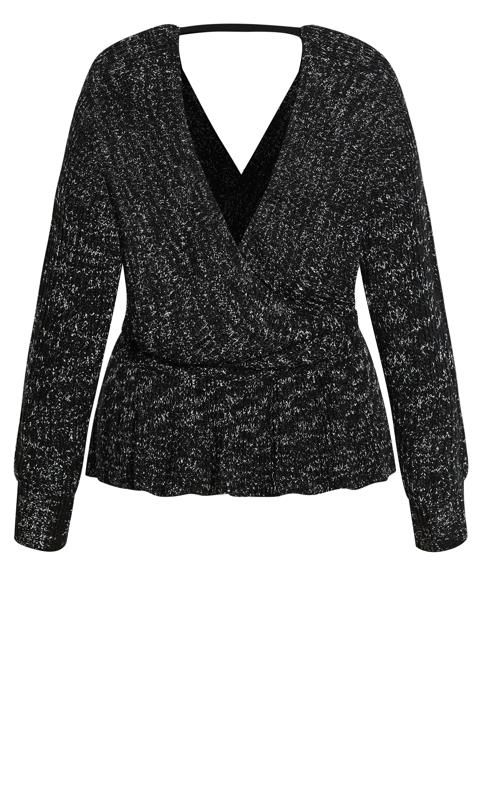 Evans Black & White Wrap Jumper 7