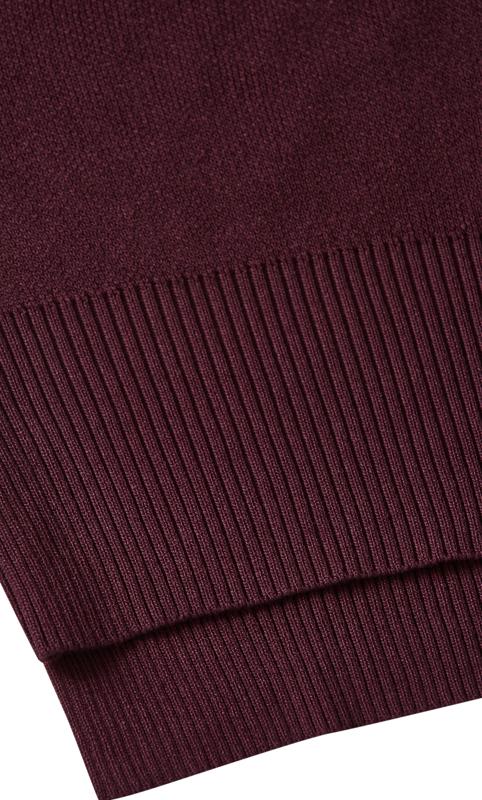 City Chic Purple Fine Knit V-Neck Jumper 7