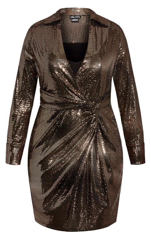 Sequin Glow Bronze Dress 2