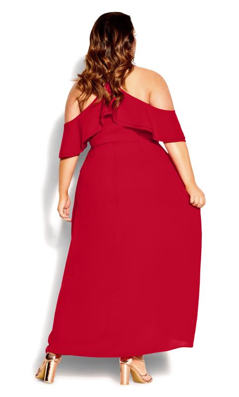 City Chic Red Wrap Maxi Occasion Dress 3
