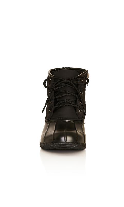 Mona Wide Fit Black Quilted Weather Boot 4