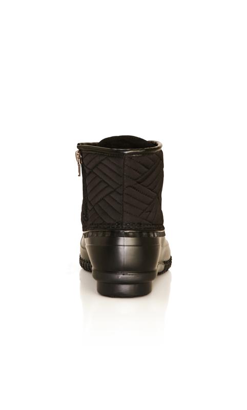 Mona Wide Fit Black Quilted Weather Boot 5