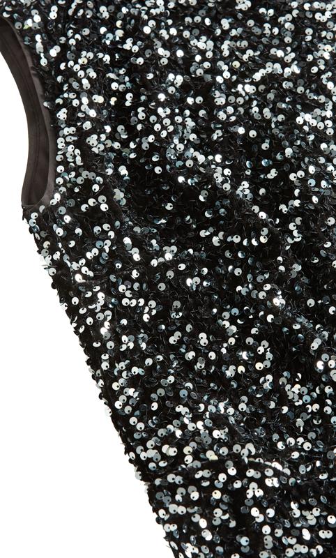 Sequin Party Black Mini Dress 7
