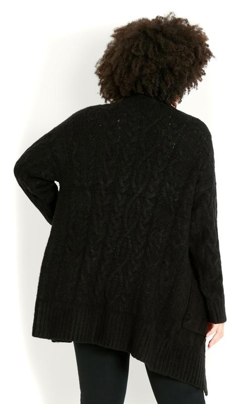 Cable Knit Black Cardigan 4