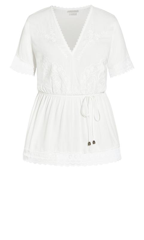 Evans Ivory Lust Embroidered Top 6