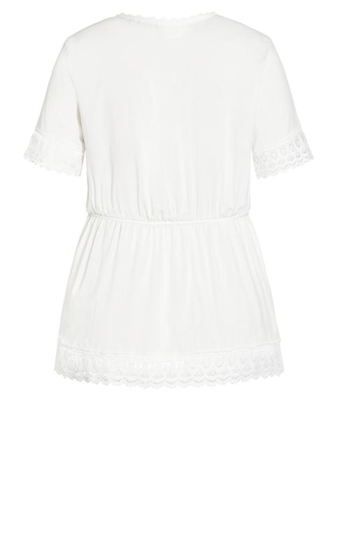 Evans Ivory Lust Embroidered Top 7