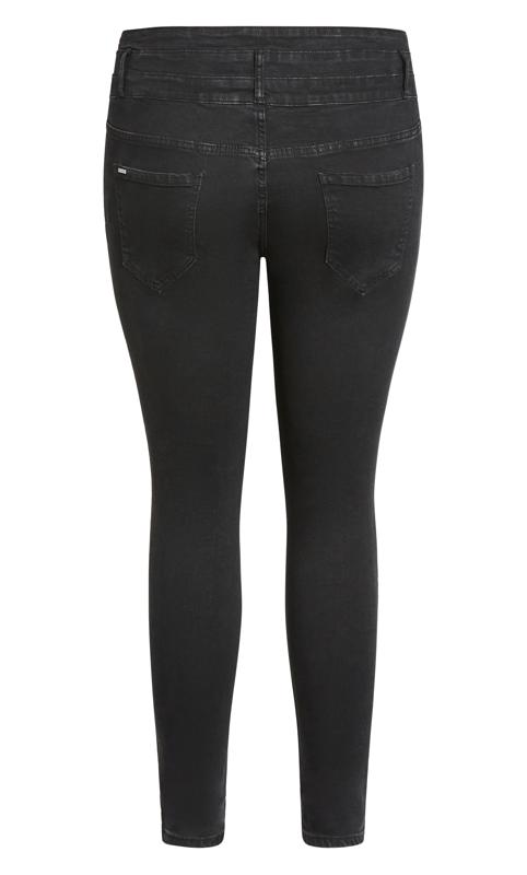 City Chic Black High Waisted Skinny Jeans 3