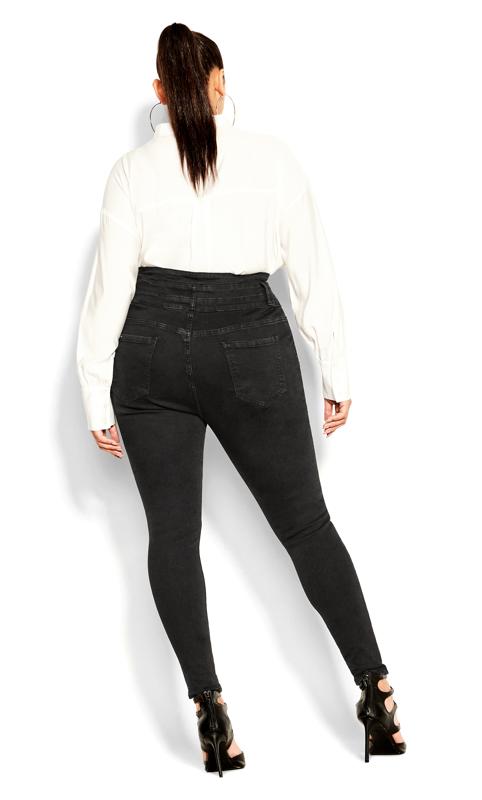 City Chic Black High Waisted Skinny Jeans 4