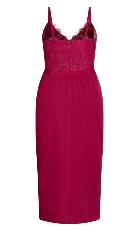 City Chic Pink Lace Touch Dress 5
