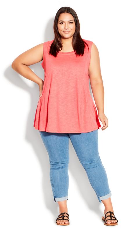 Coral Fit N Flare Tank 3