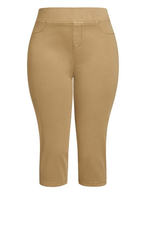 Evans Brown Pull On Cropped Jeans 7