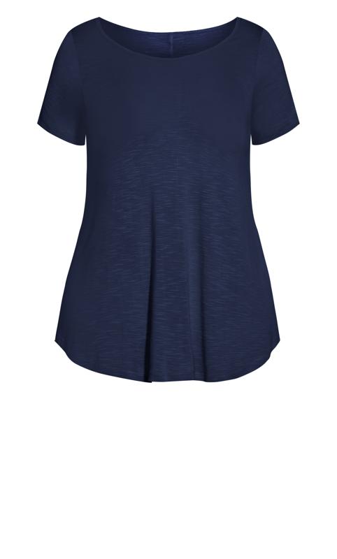 Slub Short Sleeve Navy Tee 4