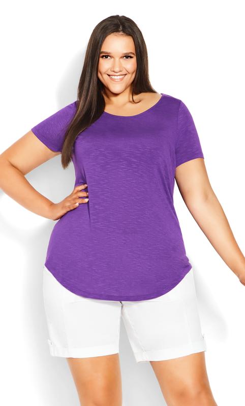 Plus Size  Avenue Purple T-Shirt