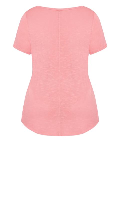 Evans Light Pink Short Sleeve T-Shirt 6
