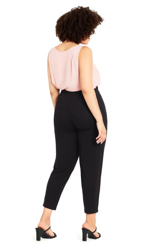 Jersey Tapered Black Trousers 2