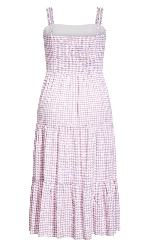 Victoria Lavender Gingham Maxi Dress 6