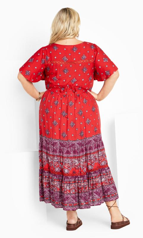 Zariah Crimson Maxi Dress 3