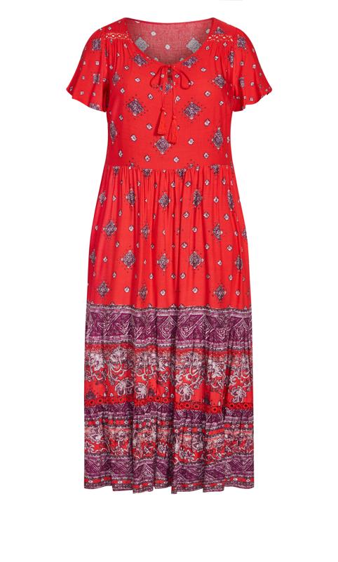 Zariah Crimson Maxi Dress 4
