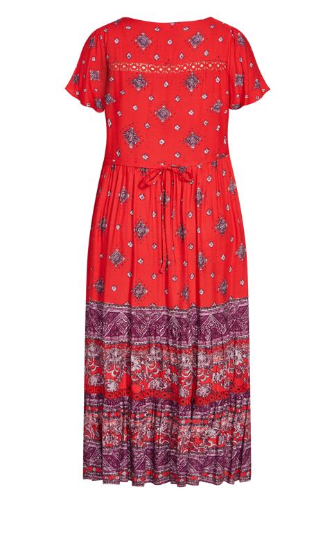 Zariah Crimson Maxi Dress 5