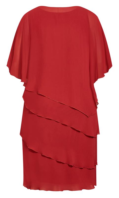 Evans Red Frill Dress 3