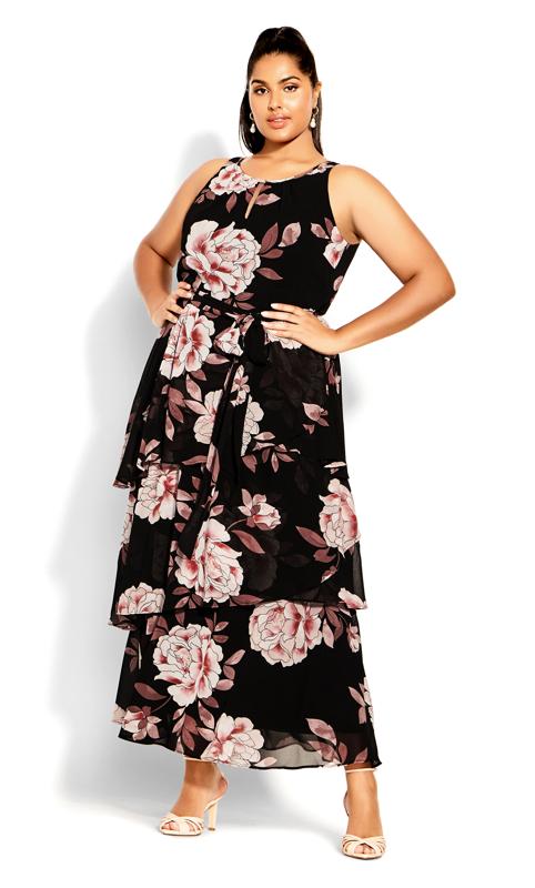 Imperial Bloom Ivory Floral Maxi Dress 1