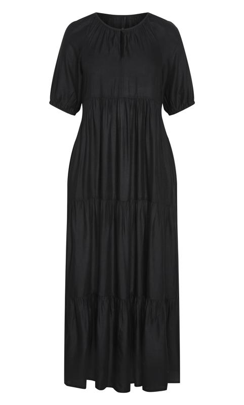 Marcie Tiered Maxi Dress Black  2