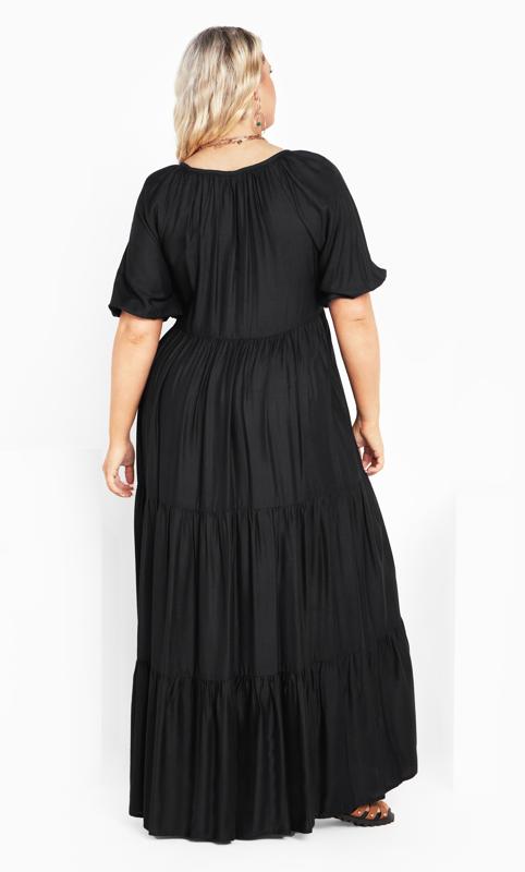 Marcie Tiered Maxi Dress Black  6